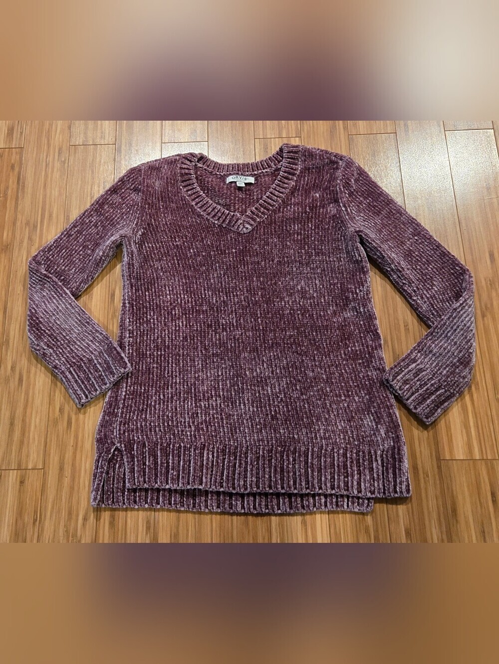 Orvis Cozy V-Neck Sweater - Mauve Pink